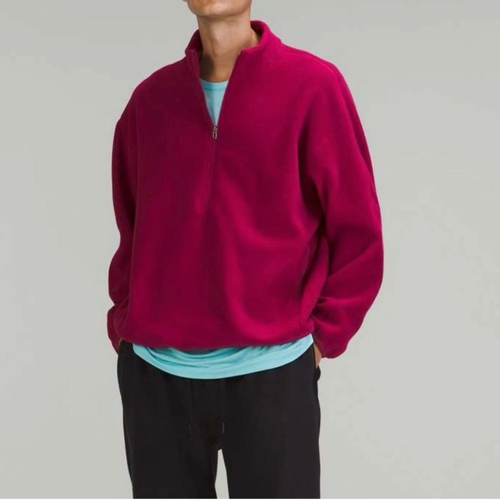 lululemon athletica Men's Fleece Half-Zip Pullover - Magenta